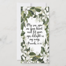 Sprichwörter 23:26, Lesezeichen der Aquarellbäume