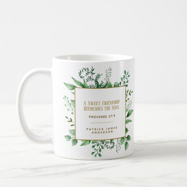 Sprichwörter 27:9 Ein Geschenk für die süße Freund Kaffeetasse (Links)