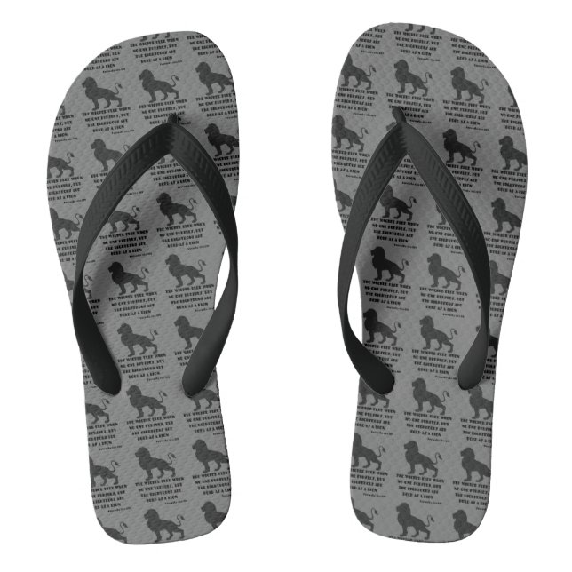 Sprichwörter 28:1 Bibelverse Zitat GB All-over Uni Flip Flops (Fußbett)