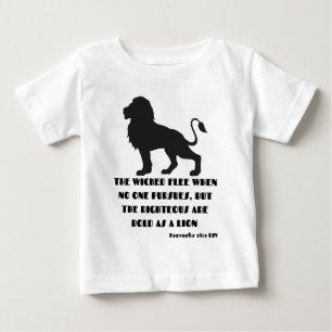 Sprichwörter 28:1 Bibelverse Zitat KJV Baby T-shirt