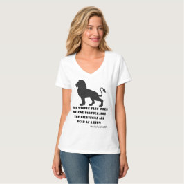 Sprichwörter 28:1 Bibelverse Zitat KJV Frauen V-Ne T-Shirt