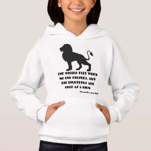Sprichwörter 28:1 Bibelverse Zitat KJV Girl's Hoodie