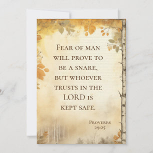 Sprichwörter 29:25 "Fear of Man Bible Verse Flat C