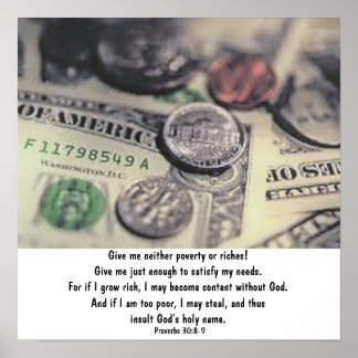 Sprichwörter 30:8-9 poster