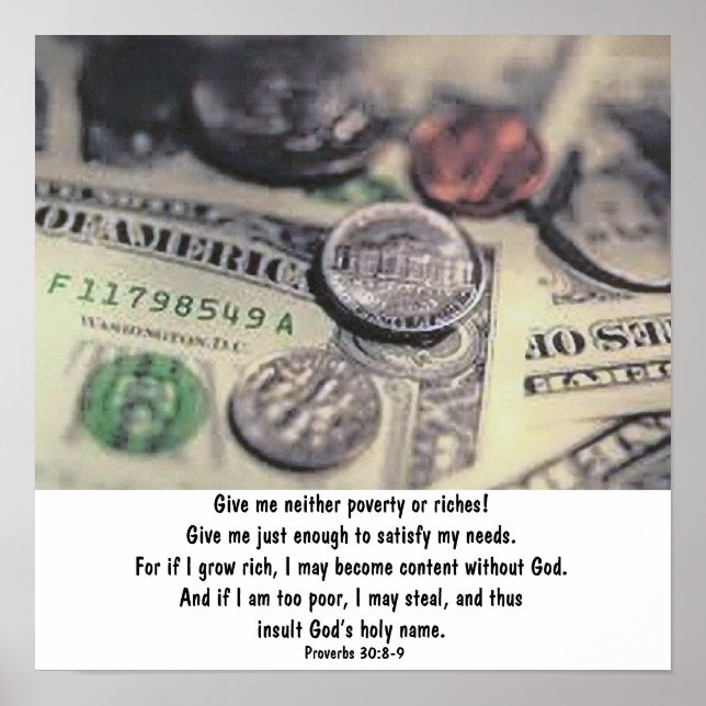 Sprichwörter 30:8-9 poster (Vorne)