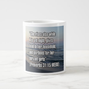 Sprichwörter 31:15 WEBU-Tasse Jumbo-Tasse