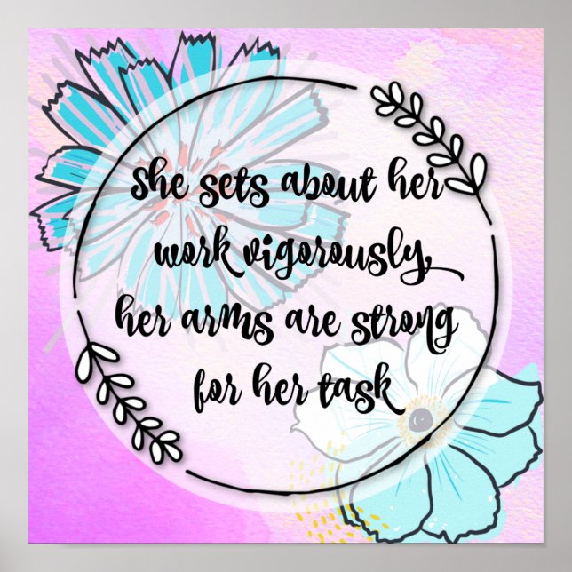 Sprichwörter 31:17 poster (Vorne)