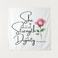 Sprichwörter 31:25 Sie ist bekleidet Bibelverse Bl