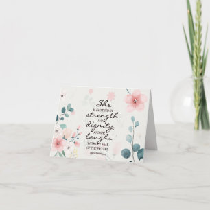 Sprichwörter 31:25 Sie ist in Stärke Karte