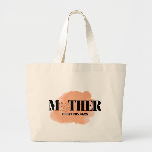 Sprichwörter 31:28 "Mutter" Tote Bag Jumbo Stoffbeutel (Vorne)
