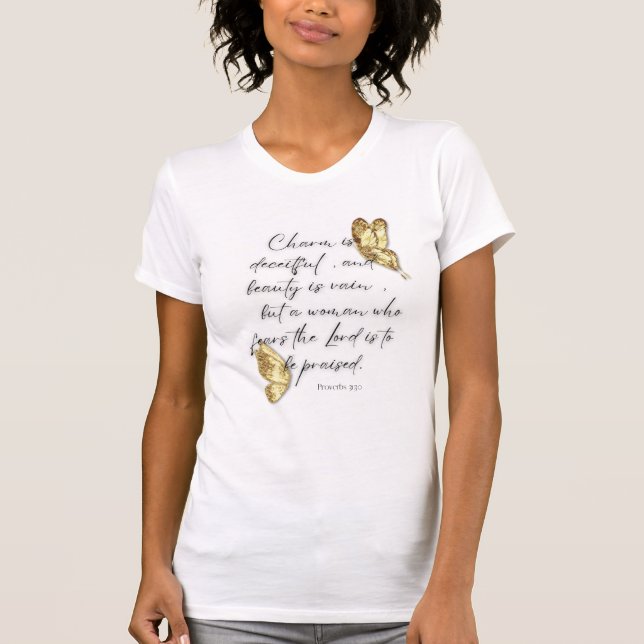 Sprichwörter 31:30 T - Shirt der Frau (Vorderseite)