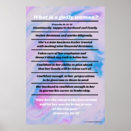 Sprichwörter 31 Frauen, Ideale Christliche Frauenb Poster