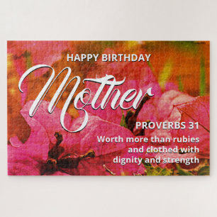 Sprichwörter 31 GLÜCKLICH BIRTHDAY MUTTER Floral 2 Puzzle