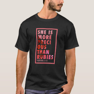 Sprichwörter 3 15 Inspirational Bible Scripture Mu T-Shirt
