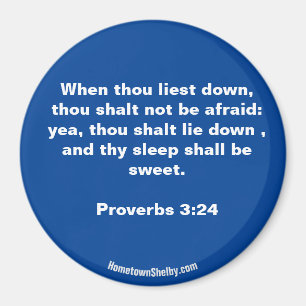 Sprichwörter 3:24 Bible Verse Magnet