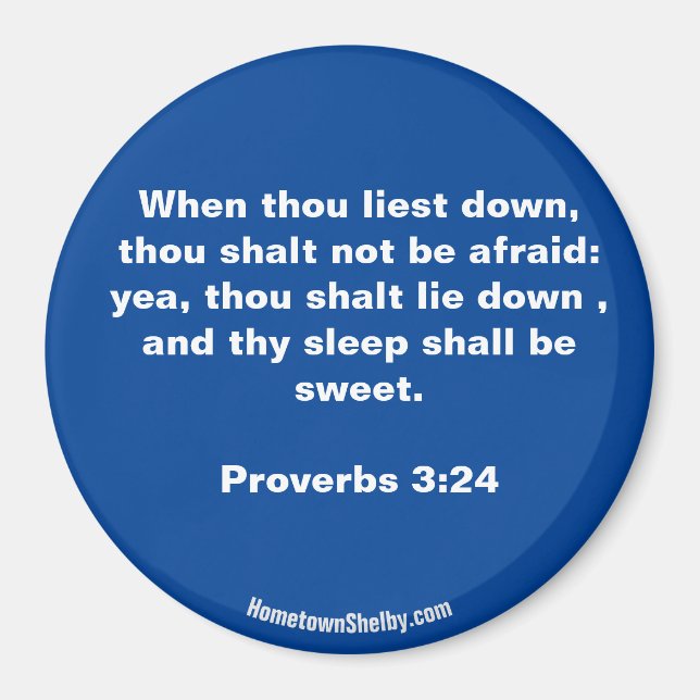 Sprichwörter 3:24 Bible Verse Magnet (Vorne)