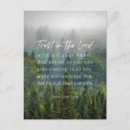 Sprichwörter 3:5-6 Vertrauen in den Herrn Postkarte