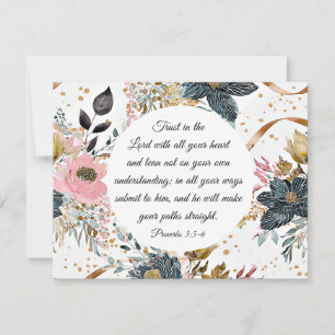 Sprichwörter 3:5-6 Vertrauen in die Lord Bible Ver