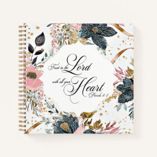 Sprichwörter 3:5-6 Vertrauen in die Lord Bible Ver Notizbuch