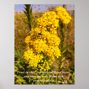 Sprichwörter 3:5 Bibelverse Poster