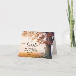 Sprichwörter 3:5 Vertrauen in den Herrn mit all eu Karte