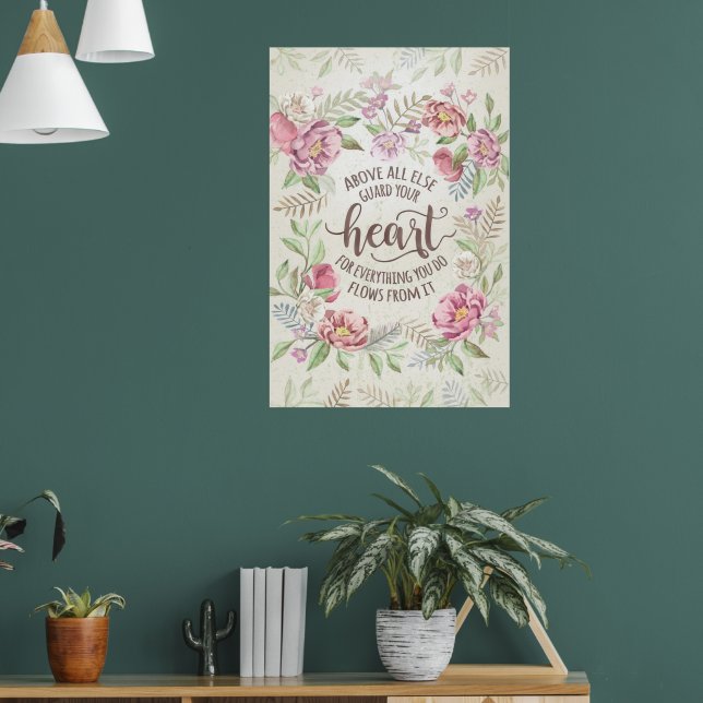 Sprichwörter 4:23 - Wähle dein Herz Poster (Wohnzimmer 1)