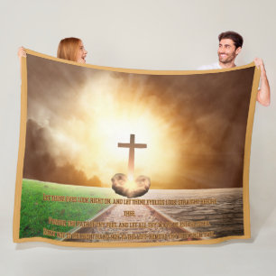 Sprichwörter 4:25-27 Cosy Bible Verse Fleece Blank