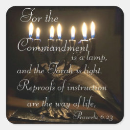 Sprichwörter 6:23 quadratischer aufkleber