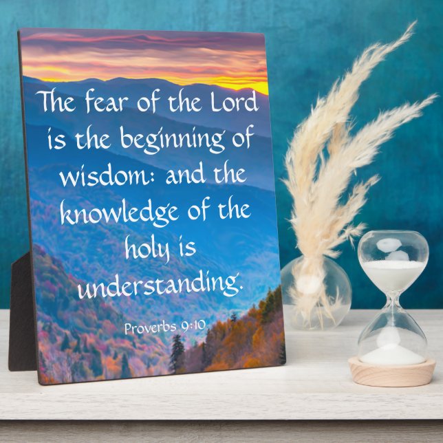 Sprichwörter 9:10 fotoplatte (Seite)