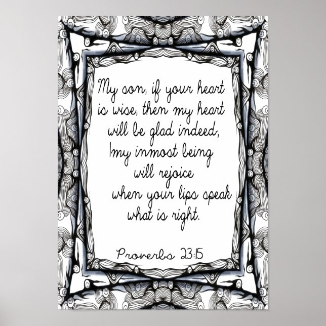 Sprichwörter für meinen Sohn Poster (Vorne)