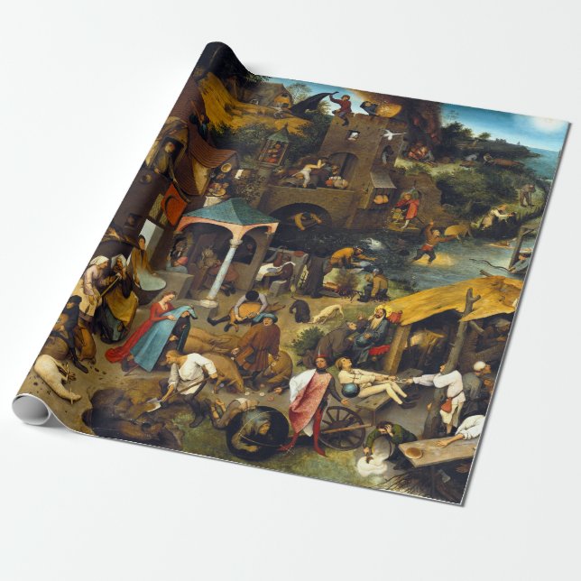 Sprichwörter Pieter Brueghel Netherlandish Geschenkpapier (Ungerollt)