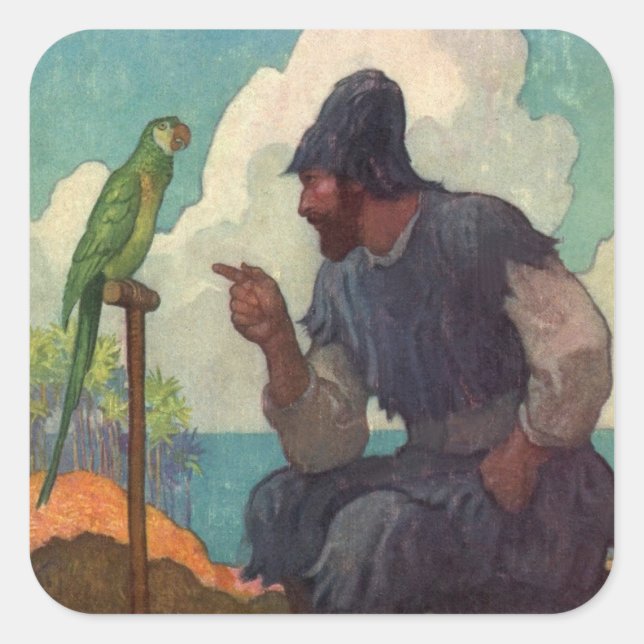 Sprichwörterbuch Quadratischer Aufkleber (Vorderseite)