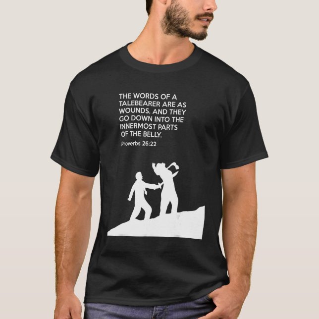 Sprichwörterbuch-Studie Proverbs 26 22 T-Shirt (Vorderseite)