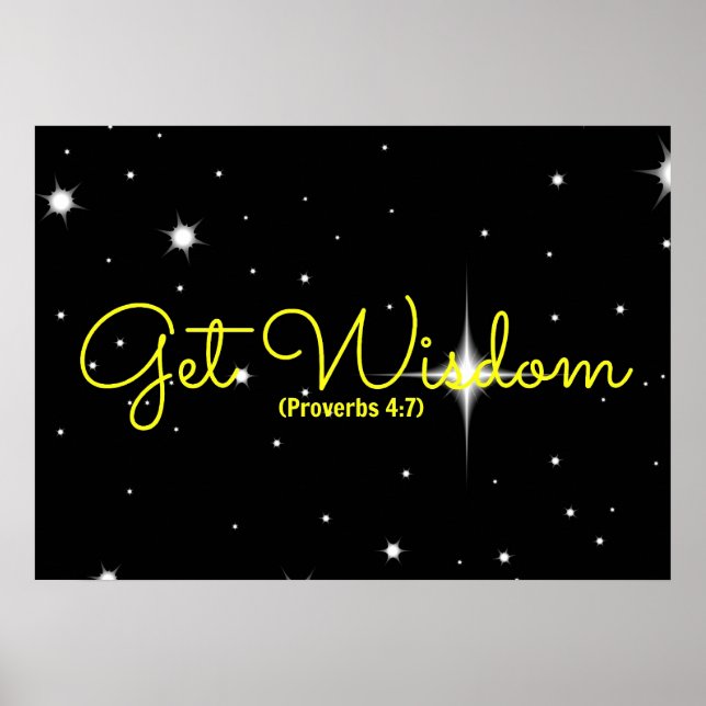 Sprichwörterbücher Bibelverse erhalten Widsom Poster (Vorne)