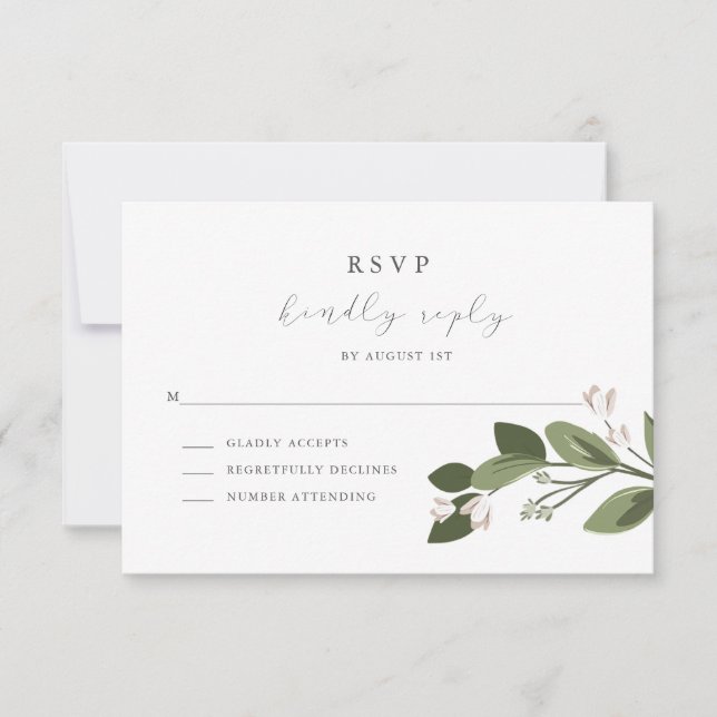 Spries-UAWG mit rosa Rücken erröten RSVP Karte (Vorderseite)