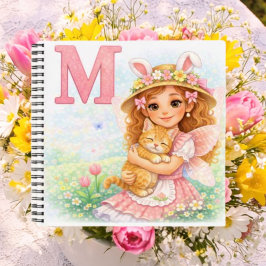 Spring Alphabet Letter M Notebook for Kids Notizbuch