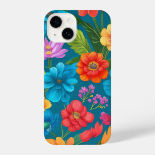 Spring and Summer Colorful Floral Pattern iPhone 14 Hülle