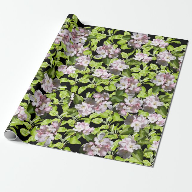 Spring Apple Blossom Geschenk Wrap Roll Geschenkpapier (Ungerollt)