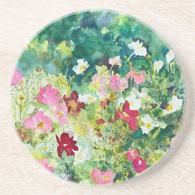 Spring Artistry Cosmos Blume Getränkeuntersetzer (Vorne)