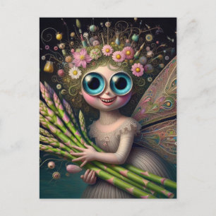 Spring Asparagus Fairy Postkarte