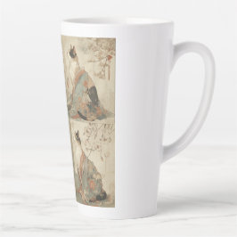 "Spring at Dawn" Japanese Cat in Kimono Art Milchtasse