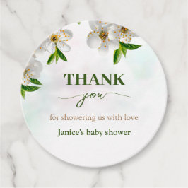 Spring Baby in Bloom Baby Dusche Danke Geschenkanhänger