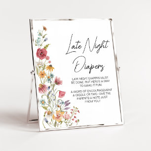 Spring Baby in Bloom Babydusche Spätnachtwascher Poster