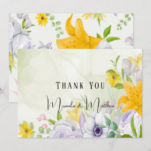 Spring Beautiful Floral Wedding Vielen Dank Karten