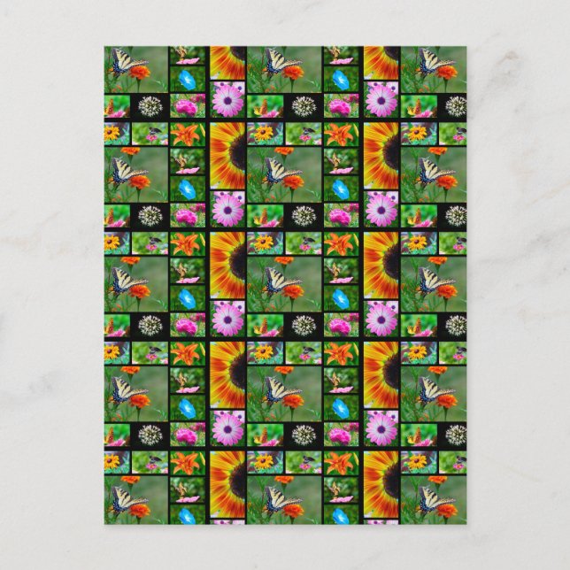 Spring Beauty Collage Postkarte (Vorderseite)