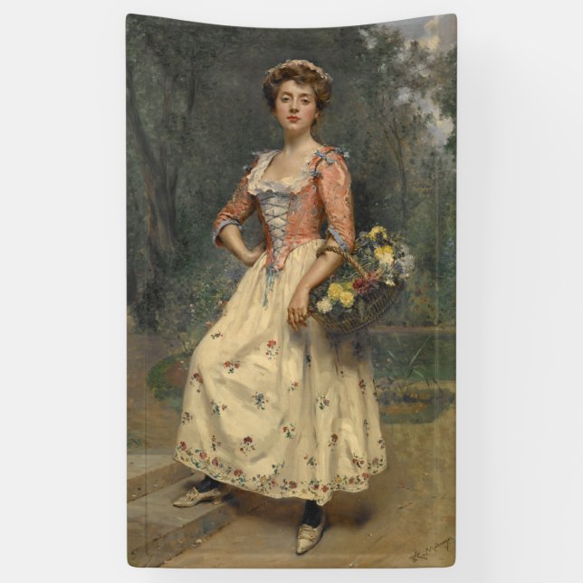 Spring Beauty (von Raimundo de Madrazo y Garreta) Banner (Vertikal)
