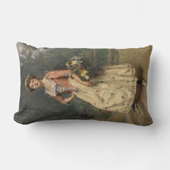 Spring Beauty (von Raimundo de Madrazo y Garreta) Lendenkissen (Vorderseite)