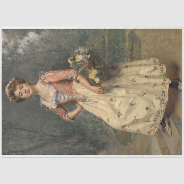 Spring Beauty (von Raimundo de Madrazo y Garreta) Seidenpapier (Vorderseite)