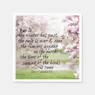 Spring Bible Verse Serviette