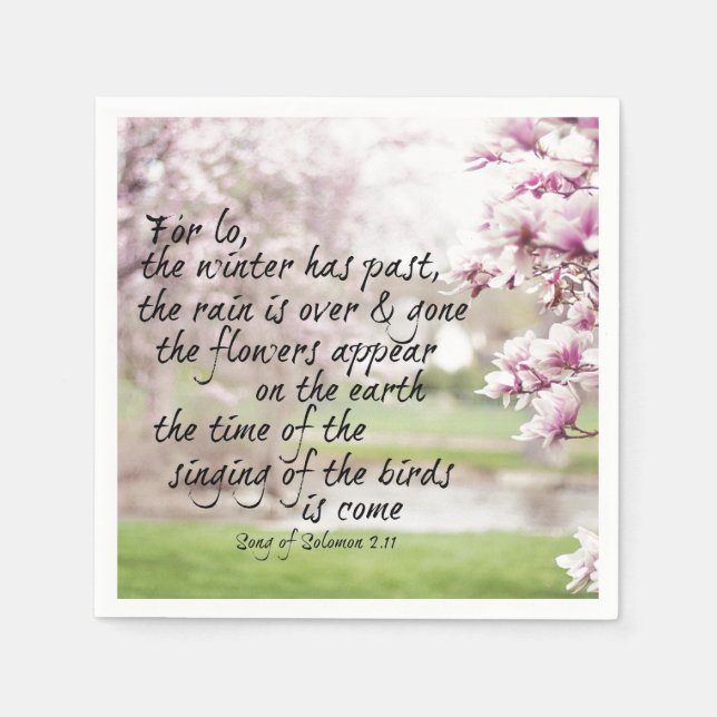 Spring Bible Verse Serviette (Vorderseite)